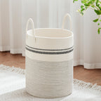 VIPOSCO 72L Tall Woven Laundry Basket Hamper, White