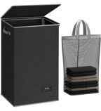 SOLEDI 100L Laundry Hamper with Lid, Large Collapsible Laundry Basket