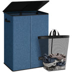 SOLEDI 100L Laundry Hamper with Lid, Large Collapsible Laundry Basket