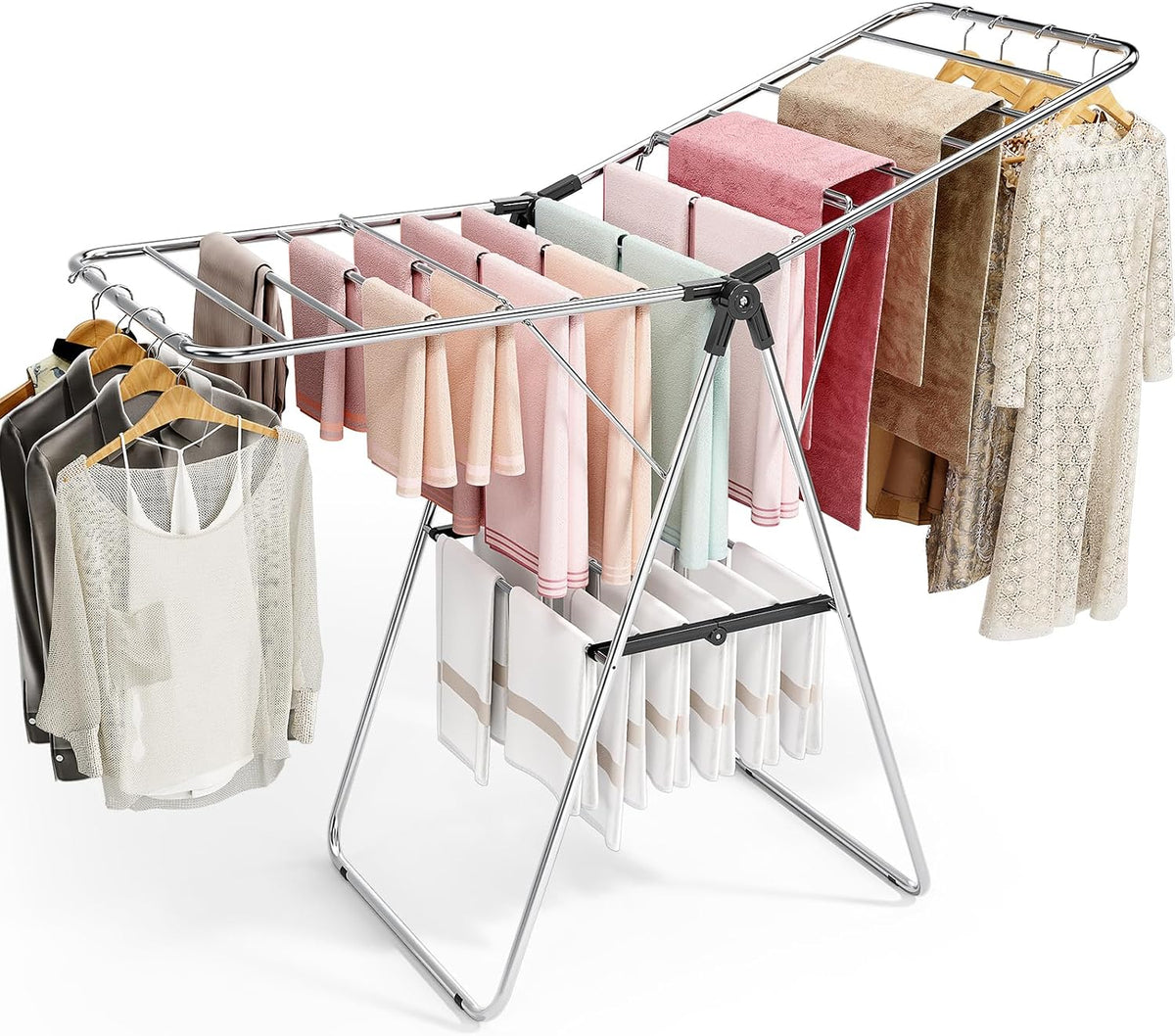 APEXCHASER Large Stainless Steel Clothes Drying Rack