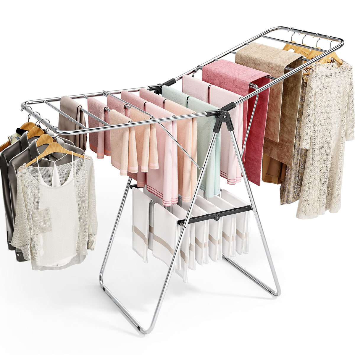 APEXCHASER Large Stainless Steel Clothes Drying Rack