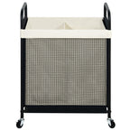 STO STO Laundry Hamper 3 Section, 120L Rolling Laundry Sorter Cart with Removable and Washable Liner Bag, Clothes Hamper with Wheels and Metal Handle for Laundry Room and Bedroom