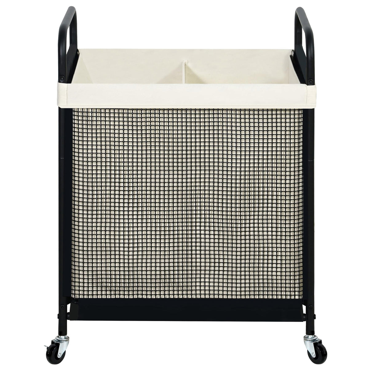 STO STO Laundry Hamper 3 Section, 120L Rolling Laundry Sorter Cart with Removable and Washable Liner Bag, Clothes Hamper with Wheels and Metal Handle for Laundry Room and Bedroom