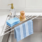 Ohuhu Over Sink Dish Drying Rack Silicone Wrapped 17.6" W x 15.4" L Large Over the Sink Roll Up Dish Drainer - Foldable Sink Drying Rack Rolling Drain Mats Anti-Slip Multipurpose for Kitchen Counter