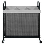 STO STO Laundry Hamper 3 Section, 120L Rolling Laundry Sorter Cart with Removable and Washable Liner Bag, Clothes Hamper with Wheels and Metal Handle for Laundry Room and Bedroom