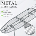 ZOES HOMEWARE Premium Metal Mesh Panel Tabletop Ironing Board Silver