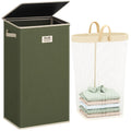 SOLEDI 100L Laundry Hamper with Lid, Large Collapsible Laundry Basket