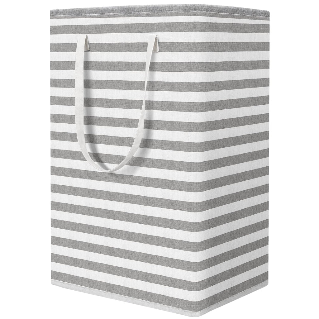 StorageRight Laundry Basket Hamper, 75L Collapsible Clothes Storage, Grey