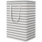 StorageRight Laundry Basket Hamper, 75L Collapsible Clothes Storage, Grey