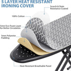 KINGBOARD Ironing Board Full Size, Iron Board and Ironing Board Set 43x13