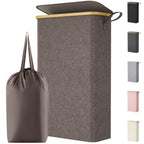 Lifewit 65L Slim Laundry Hamper with Lid and Removable Bag, Beige