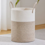 VIPOSCO 72L Tall Woven Laundry Basket Hamper, White