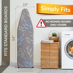 Super Soft Ironing Board Cover and Pad – 50% Faster Ironing with Heat Reflection Technology, Thick Natural Cotton, Heavy-Duty & Scorch Resistant – Made in Germany – 15x54 Standard Size