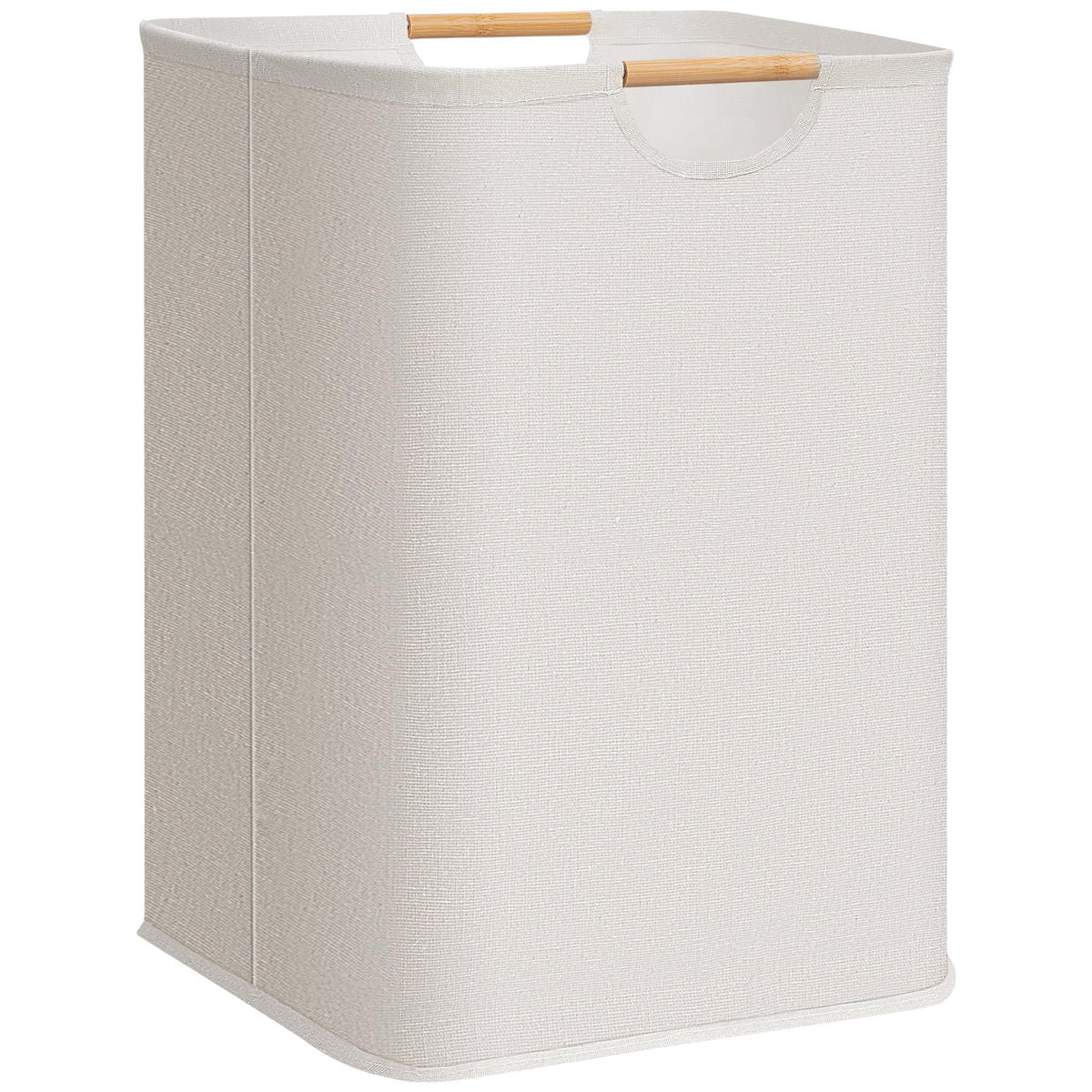 STORAGE MANIAC 2-Pack Collapsible Laundry Hamper with Bamboo Handles, Black