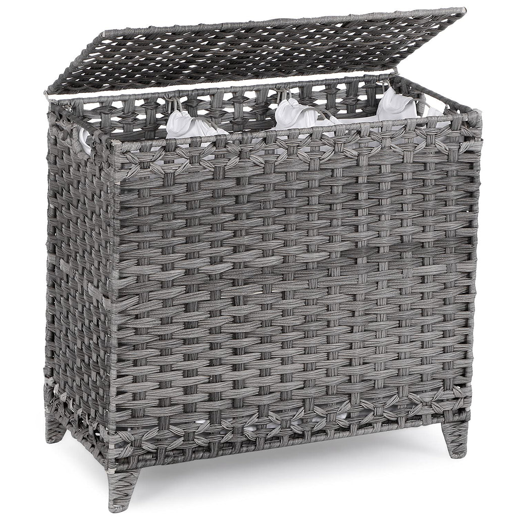 Laundry Hamper with 4 Removable Liner Bags, 176L Laundry Sorter with Lid