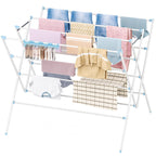 Drying Rack Clothing,12 Drying Poles with Sock Clips Clothes Drying Rack
