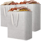Lifewit 80L Large Laundry Baskets, Laundry Hampers Bags, 2 Pack, Beige