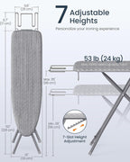SONGMICS Ironing Board, Foldable, with Iron Rest, 43 x 13 Inches