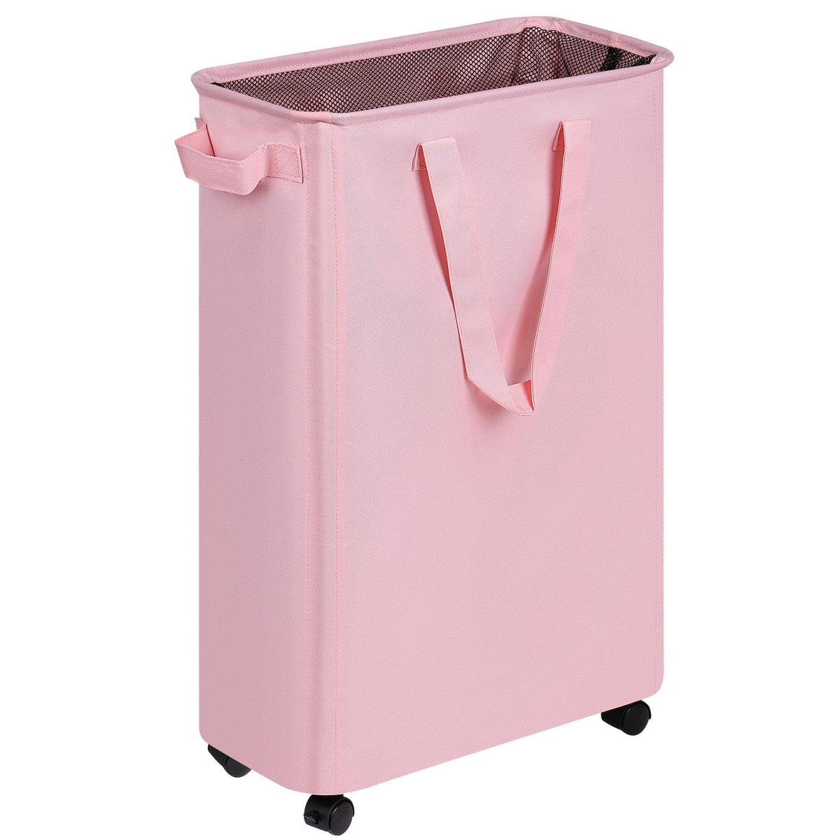 efluky Slim Laundry Hamper with Wheels, Rolling Laundry Basket for Clothes, Small Laundry Basket for Bedroom, Dorm and Laundry Room, 60L (12.7 Gallons) Beige