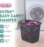 Sterilite Ultra Easy Carry Hamper, Laundry Basket Organizer, 4-Pack