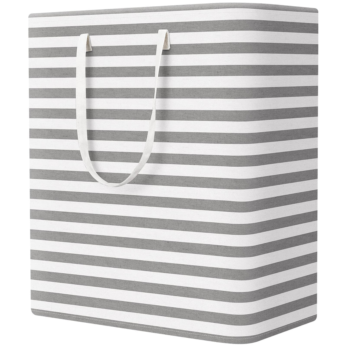 StorageRight Laundry Basket Hamper, 75L Collapsible Clothes Storage, Grey