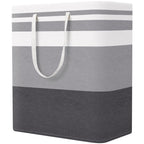 StorageRight Laundry Basket Hamper, 75L Collapsible Clothes Storage, Grey