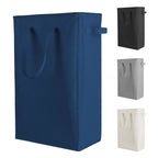 Odonata Slim Laundry Hamper Handles Collapsible Laundry Basket Thin Dirty Clothes Basket Narrow Laundry Bag Foldable Dirty Hamper 45L (Beige)
