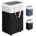 Goodpick 75L Laundry Basket with Wheels & Removable Wash Bag for Dorm