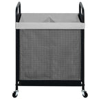 STO STO Laundry Hamper 3 Section, 120L Rolling Laundry Sorter Cart with Removable and Washable Liner Bag, Clothes Hamper with Wheels and Metal Handle for Laundry Room and Bedroom