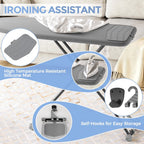 APEXCHASER Foldable Compact Heigh Adjustable Ironing Board with Silicone