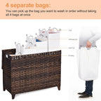 Laundry Hamper with 4 Removable Liner Bags, 176L Laundry Sorter with Lid