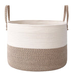 JMvicyroam 65L Extra Large Machine Washable Cotton Rope Blanket Basket