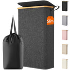 Lifewit 65L Slim Laundry Hamper with Lid and Removable Bag, Beige