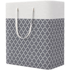 StorageRight Laundry Basket Hamper, 75L Collapsible Clothes Storage, Grey