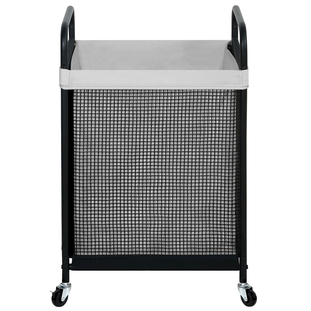 STO STO Laundry Hamper 3 Section, 120L Rolling Laundry Sorter Cart with Removable and Washable Liner Bag, Clothes Hamper with Wheels and Metal Handle for Laundry Room and Bedroom