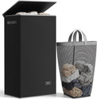 SOLEDI 100L Laundry Hamper with Lid, Large Collapsible Laundry Basket