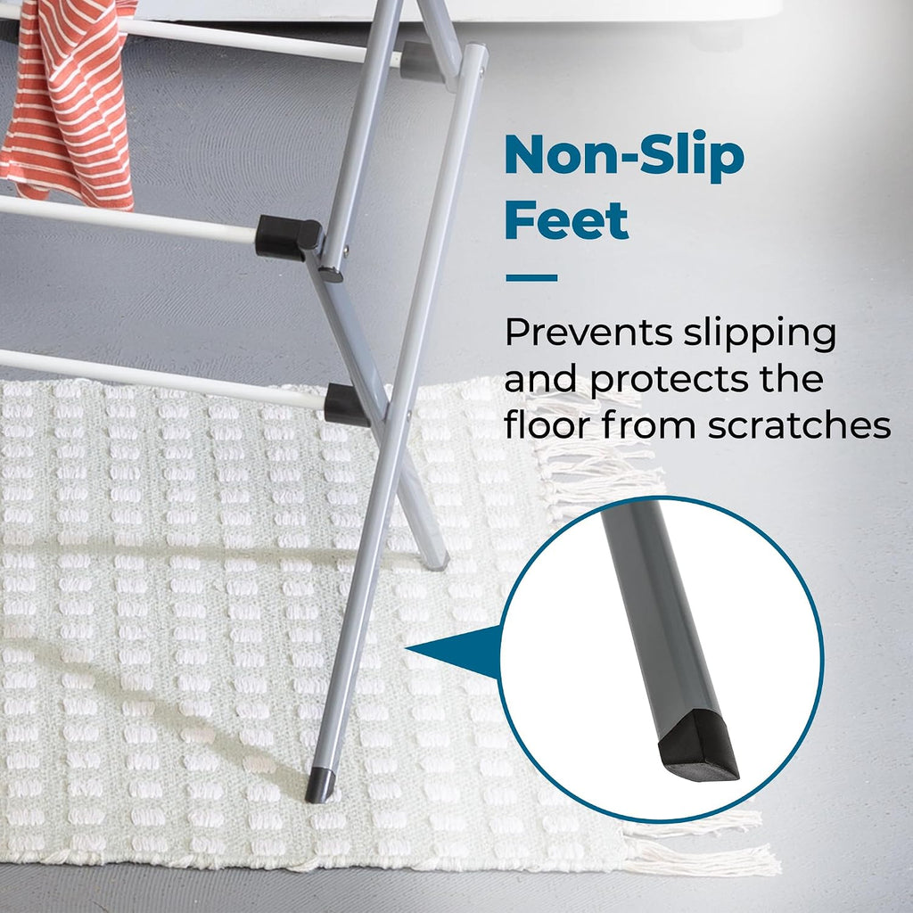 Honey-Can-Do 6-Tier Collapsible Steel Clothes Drying Rack, 24 ft, White