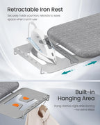 SONGMICS Ironing Board, Foldable, with Stable Iron Rest, 43 x 13 Inches