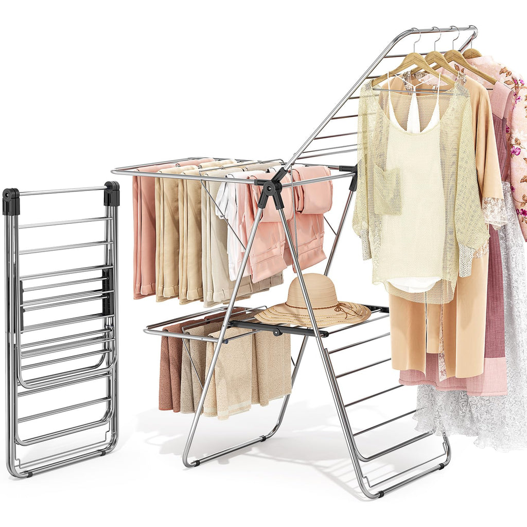 APEXCHASER Large Stainless Steel Clothes Drying Rack