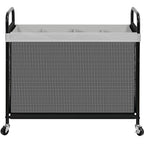 STO STO Laundry Hamper 3 Section, 120L Rolling Laundry Sorter Cart with Removable and Washable Liner Bag, Clothes Hamper with Wheels and Metal Handle for Laundry Room and Bedroom