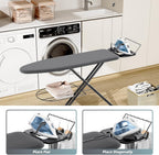 KINGBOARD Multi Functional Ironing Board with Clothes Shelf and Cord Holder