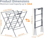 Drying Rack Clothing,12 Drying Poles with Sock Clips Clothes Drying Rack