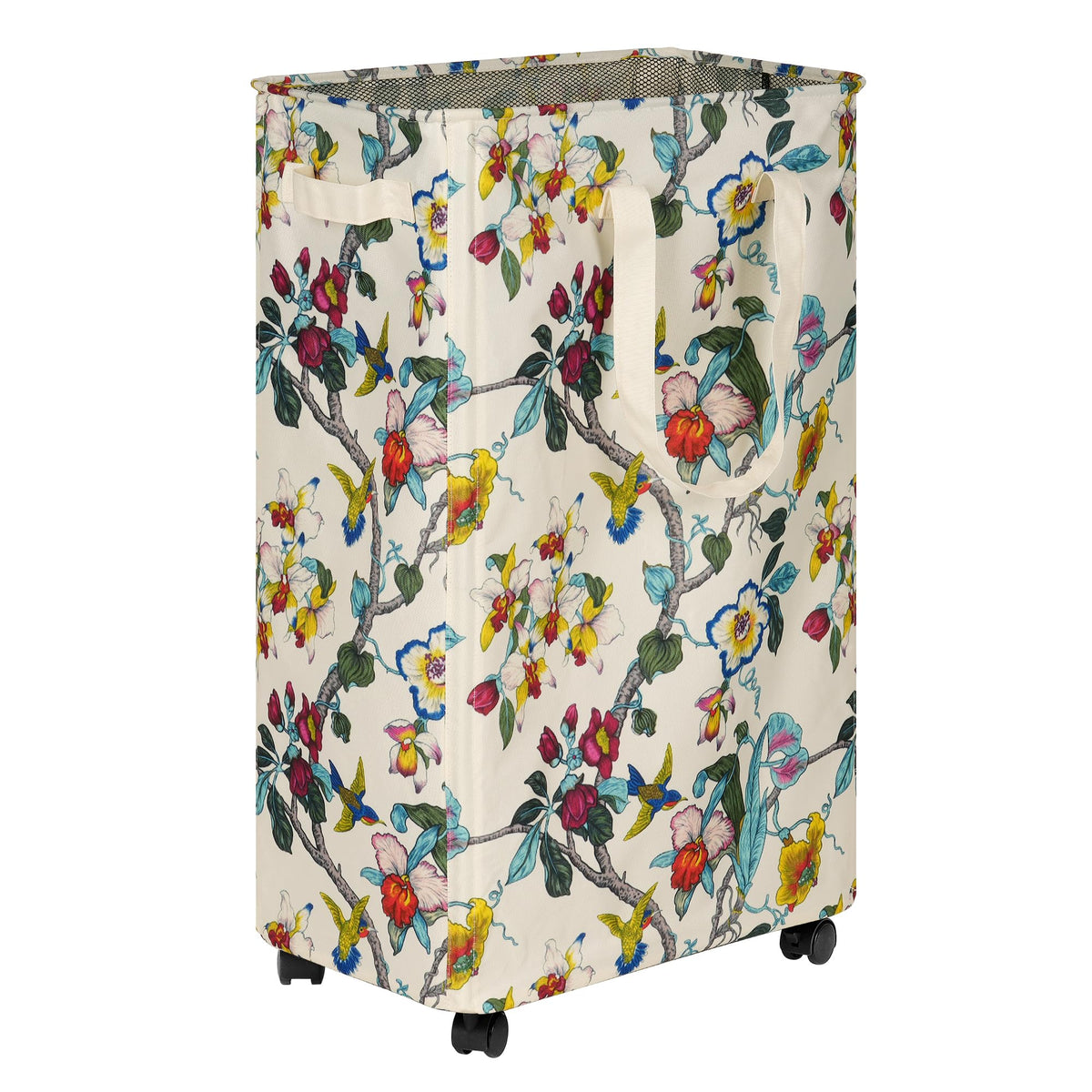 efluky Slim Laundry Hamper with Wheels, Rolling Laundry Basket for Clothes, Small Laundry Basket for Bedroom, Dorm and Laundry Room, 60L (12.7 Gallons) Beige