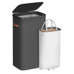 SONGMICS Laundry Basket, 170L Laundry Hamper with Lid, 2 Removable Bags