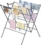 Drying Rack Clothing,12 Drying Poles with Sock Clips Clothes Drying Rack