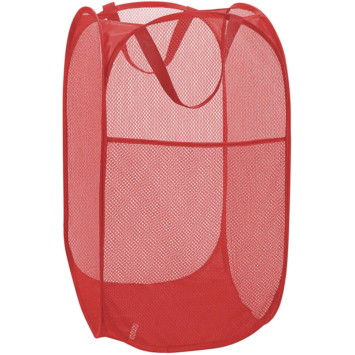 2 Packs Mesh Pop up Laundry Hamper (Black/Navy Blue) with Portable Durable Handles, Collapsible for Storage, Folding Pop-Up Clothes Hampers for Apartment, Home, College Dorm or Travel