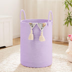 Artfeel Laundry Basket,Woven Cotton Rope Laundry Hamper,60L for Decor Storage of Dirty Clothes,Toys and Blankets in Bathroom,Baby Room and Living Room