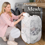 Handy Laundry Mesh Pop Up Laundry Hamper Foldable Basket 2-Pack