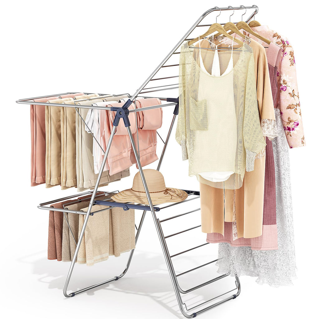 APEXCHASER Large Stainless Steel Clothes Drying Rack