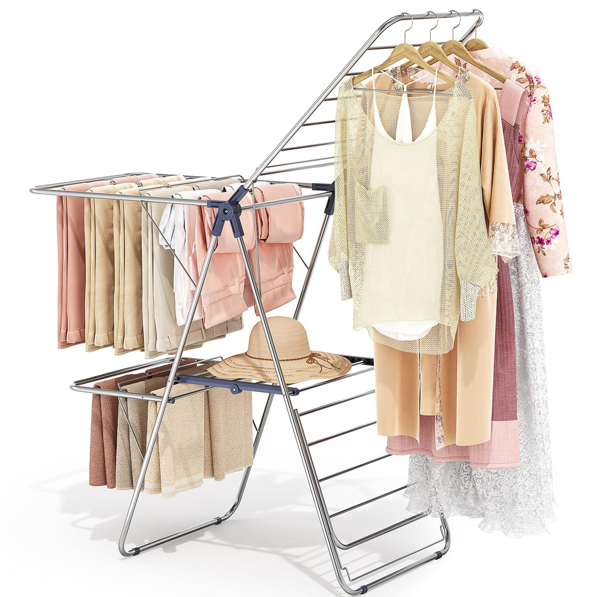 APEXCHASER Large Stainless Steel Clothes Drying Rack